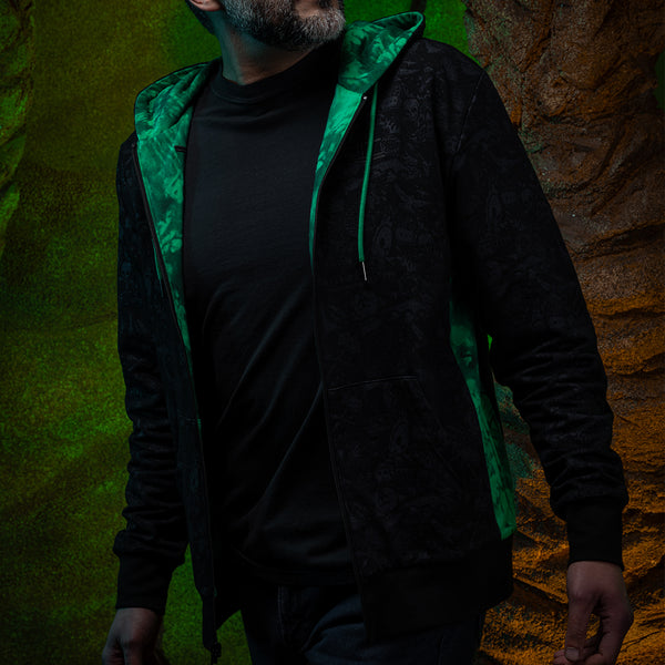 Acq Inc Reversible Zip Up Hoodie