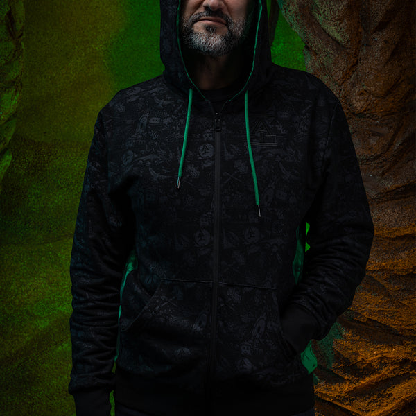 Acq Inc Reversible Zip Up Hoodie