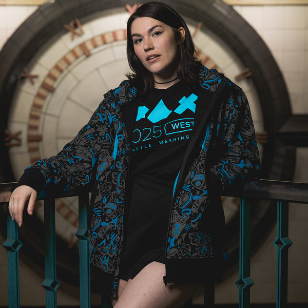 PAX West 2025 Graffiti Zip-Up Hoodie