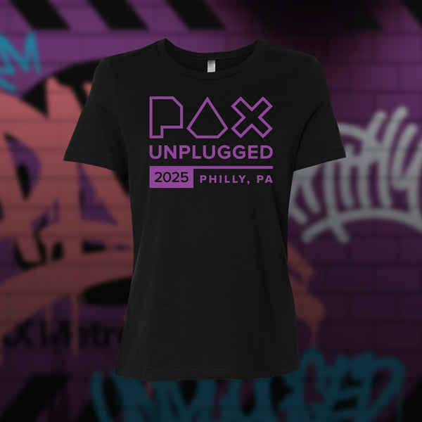 Womens PAX Unplugged 2025 Black Show Tee