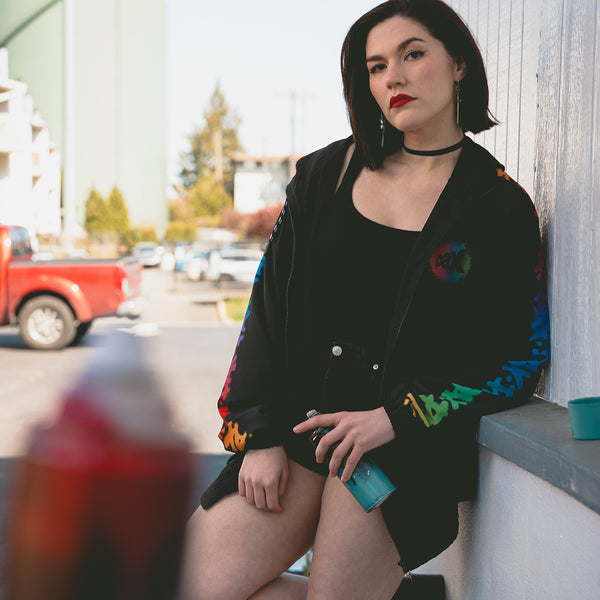 PAX Spray Paint Rainbow Windbreaker