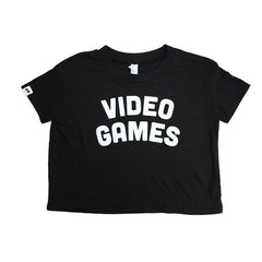 VIDEO GAMES Crop Top (Black) – Penny Arcade Store